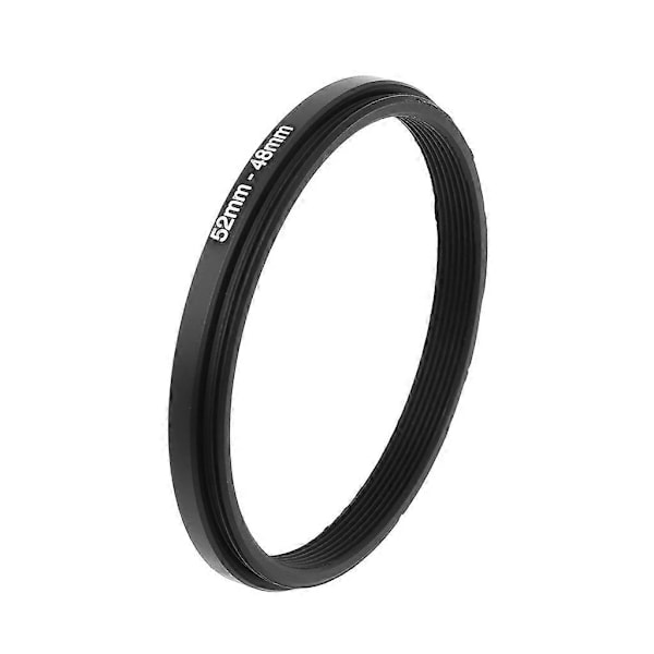 52mm til 48mm Metal Step Down Filter Linse Ring Adapter Kameraværktøj Tilbehør Sort-Perfet
