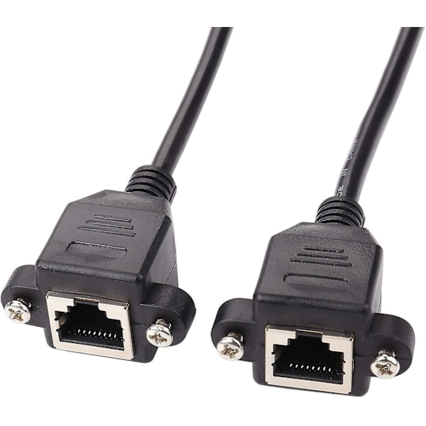 Ethernet-forlenger Rj45 hann til hun skrue nettverksforlengelseskabel 30 cm 2 stk (santanxing)-Perfet 0.6M