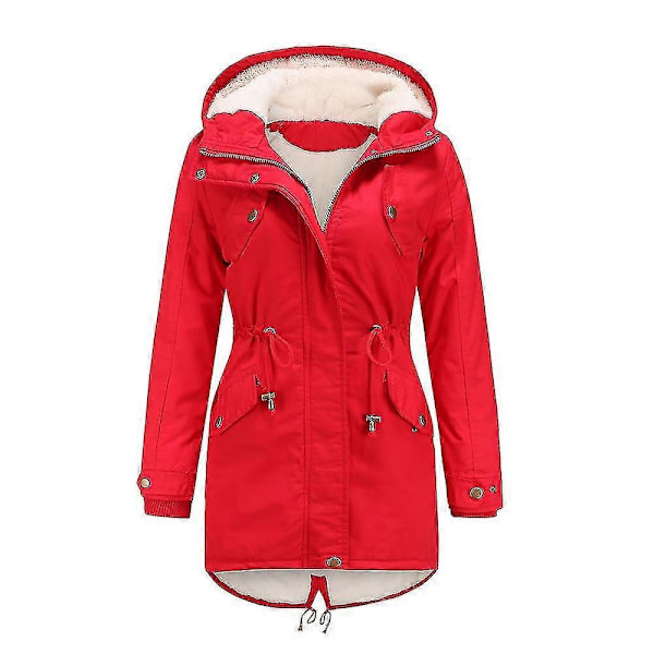 Dametøj Parka Tyk Polstret Jakke - Perfet Red L