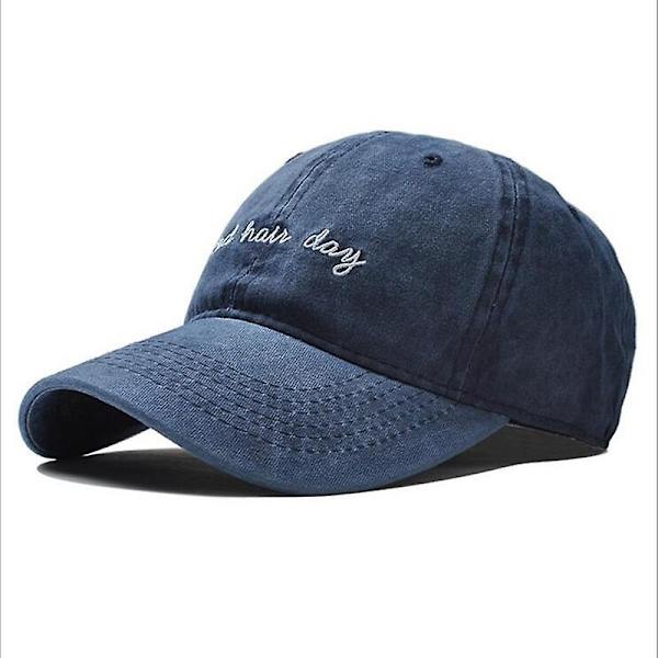 Kvalitetsvasket bomull Bad Hair Day Justerbar Solid Color Cap Unisex Par Cap Fashion Dad Hat Snapback Cap - Perfet 2 55-60cm