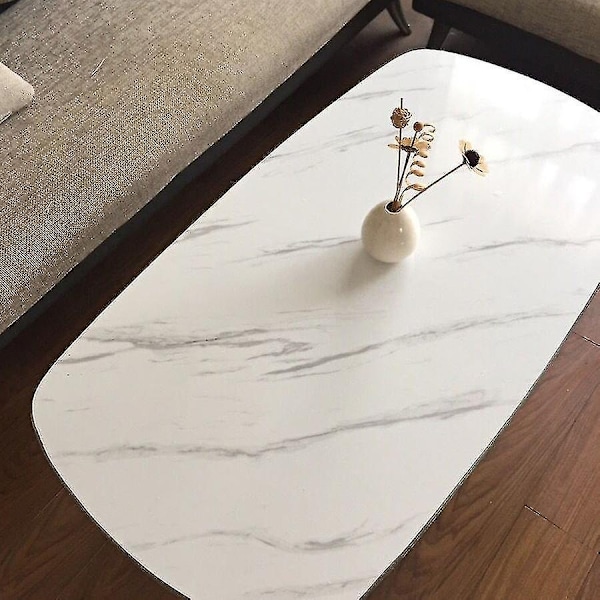 80cm Bredde Marmor Selvklæbende Tapet Vinyl Vægstickers Vandafvisende Kontaktpapir til Køkken Dekorativ Film Hjem Decor Z-Perfet Marble Yellow 80cmx500cm