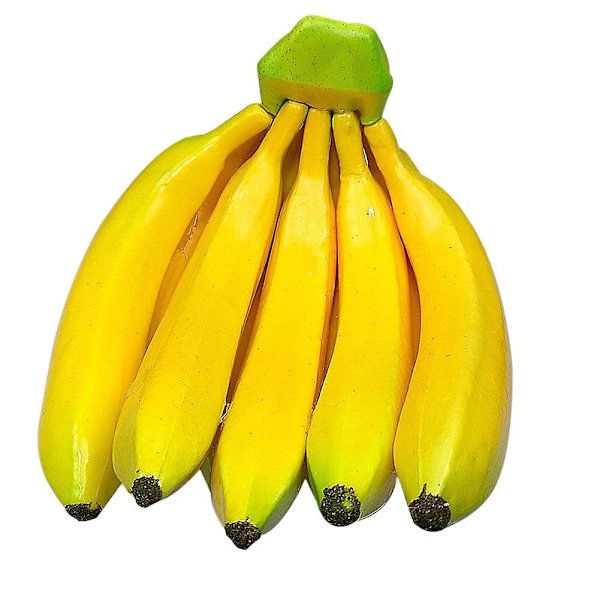 Kunstige bananer Simulering Fake Frugt Realistisk Banana Bunch Dekorativ Frugt - Perfet yellow