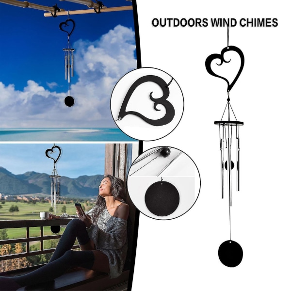 Wind Chimes Minnesmerke for en elsket Wooden Wind Chime for utendørs hage - Perfet