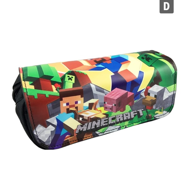 Minecraft Case Lapset Pojat Tytöt Canvas ubbel Zip - Perfet D