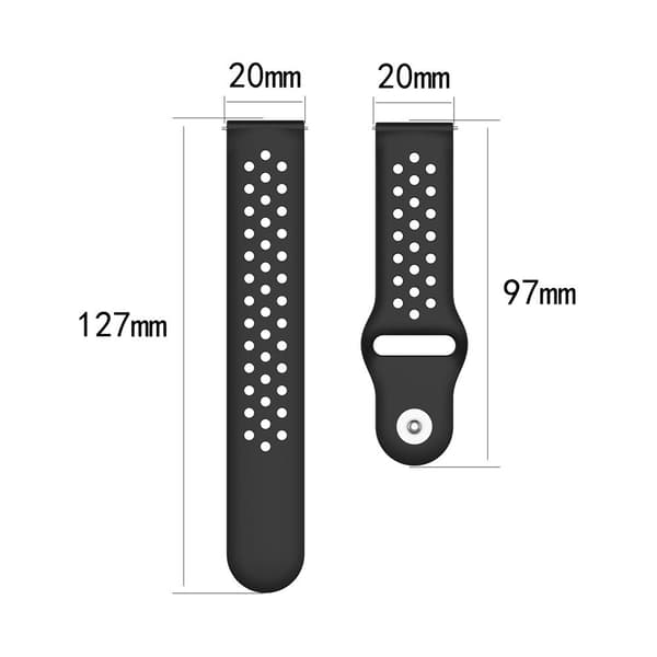 Klokkebånd Armbånd Silikon GRÅ - Perfet