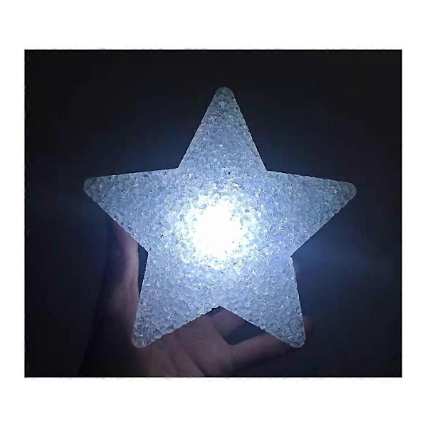 PVC Nattelys Stjerneformet Lys Barnegave til Ferie og Bursdag - Perfekt Warm white-handheld 15CM