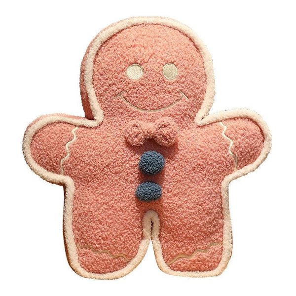 Gingerbread Man plysch kudde, 17 tum hög plysch present - Perfet pink
