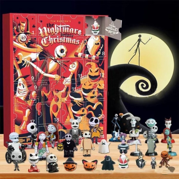 24 kpl Halloween-kalenteri Lähtölaskenta nukkejen kanssa Söpöt sarjakuvat keräilyhahmot Lelut lapsille Teinit Pojat Tytöt