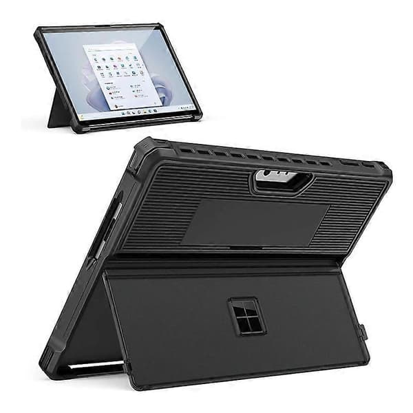 Kompatibel med Microsoft Surface Pro 9 Stripet Hul Tablettveske med Holderdeksel og Skulderstropp - Perfekt