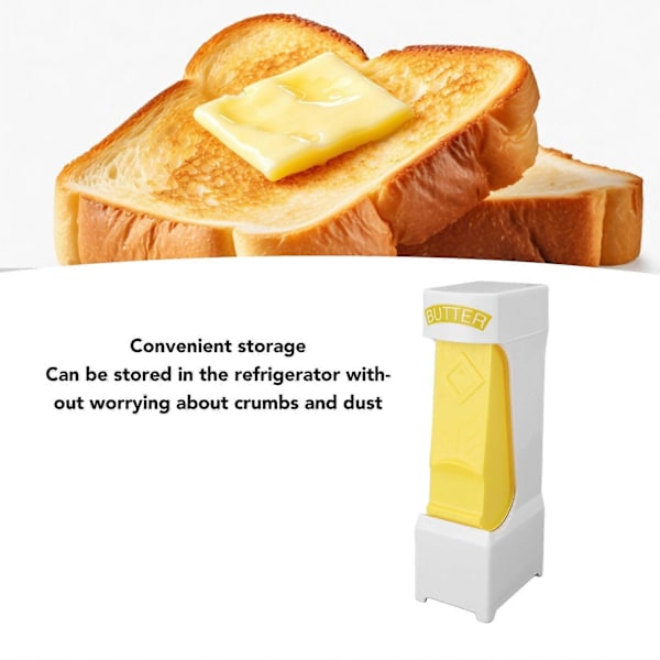 Smørkutter ABS Ett Klikk Smør Ost Dispenser Kutter med Rustfritt Stål Blad Kompatibel med Å Lage Brød Kaker-Perfekt