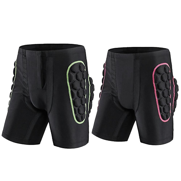 Dame Hip Protector Shorts Beskyttende Hip Protector Shorts Pads til Snowboard Skøjteløb S-Perfet Pink L