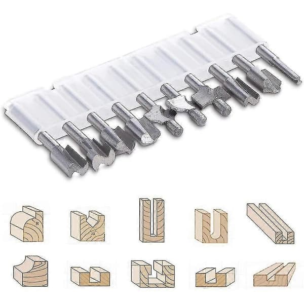 20 stk. HSS Router Carbide Graveringsbits til Dremel Router Bitsæt 1/8 (3 mm) Skaft til Dremel Proxxon-Perfet