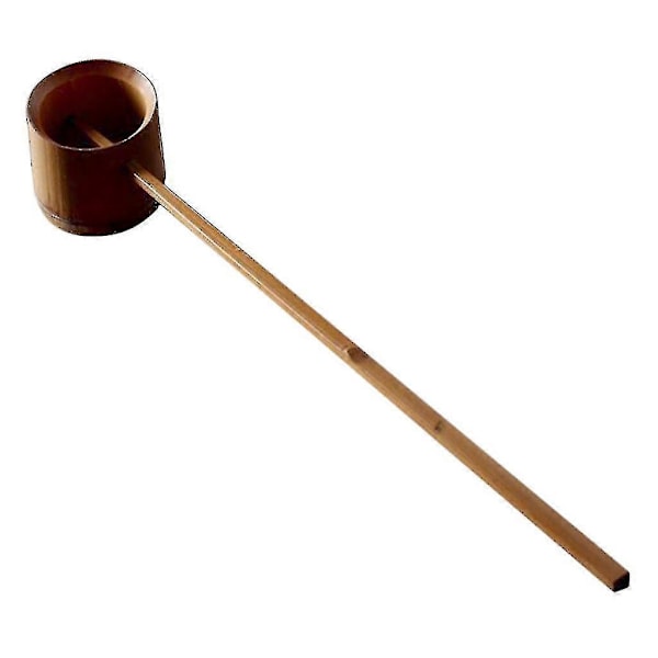 Japansk teceremoni Långt skaft Sked Bambu Vattenhämtare Bambu Vatten Kalebass Skopa Dipper-Perfet N404