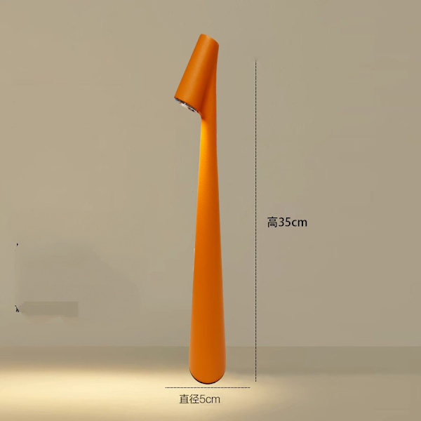 Trådløs bordlampe, oppladbar led bordlampe for innendørs utendørs bruk- Perfet 13.8 In 13.8 In Orange