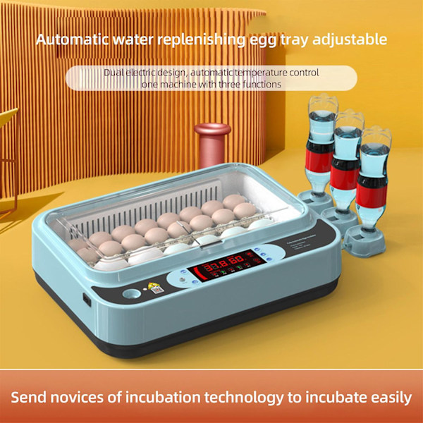Æg Inkubatorer til Kyllinger Inkubatorer til Udklækning af Æg Automatisk Temperatur Overvågning-Perfekt 15