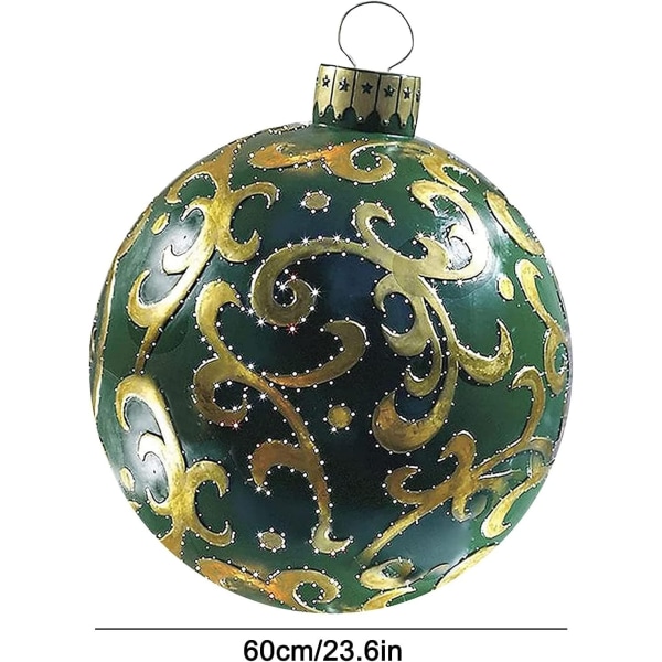 60 cm halkaisijaltaan puhallettava joulupallo (vihreä)
