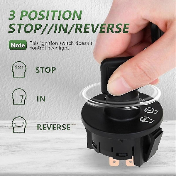Tændingslås 3 Positioner med Nøgle Kompatibel med Toro 117-2221 137-4100 Z Cutter Zs Serie -GSL-Perfet