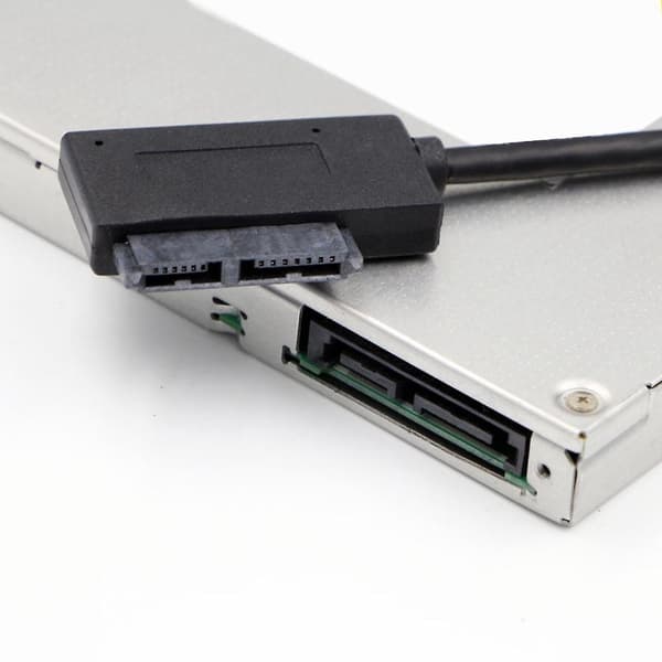 USB-adapter PC 6P+7P CD DVD SATA till USB 2.0-omvandlare Slimline Sata 13-stifts drivenhetskabel kompatibel med PC Lapto-Perfet