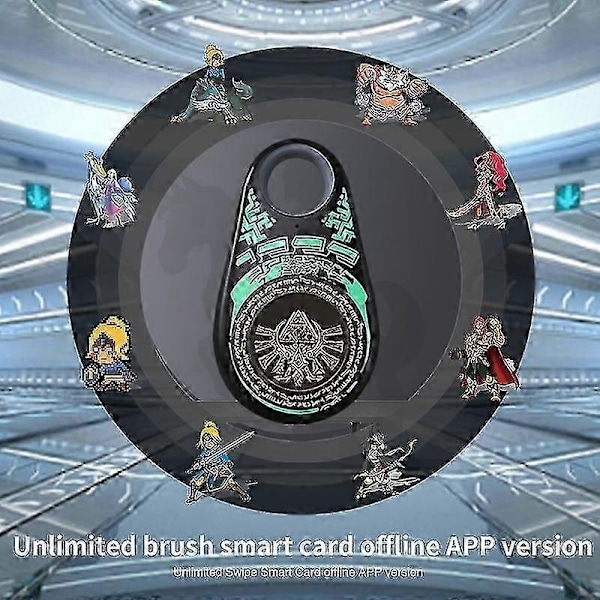 Ubegrenset Amiibo Link Bluetooth-nøkkel App-støtte for Zelda Splatoon 3-Perfet Black - Green