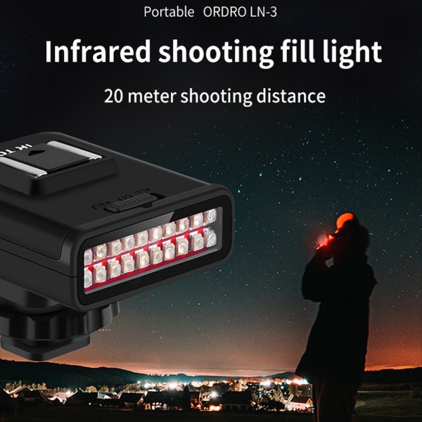 LN-3 IR Night Vision LED-valo infrapunavalaistusvideovalo - täydellinen