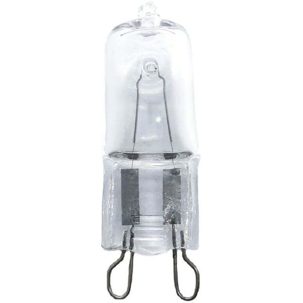 G9 halogenlampor, 20W 230V, varmvitt ljus 2700K, 10 lampor per förpackning