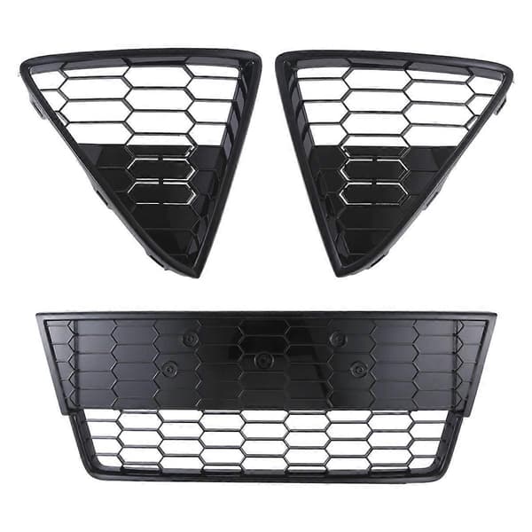 3 stk. Honeycombed Front Bumper Lower Grille Grills Kompatibel med Focus 12-14-Perfet