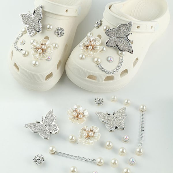 Jentesko-smykker for Croc Clog-anheng, spenne, smykker, dekorasjonstilbehør - Perfet