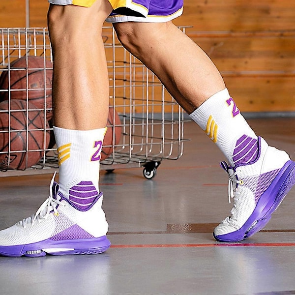 Basketballstrømper, 3-pak polstrede sportsstrømper Crew Socks til mænd og kvinder - Perfekt style3726