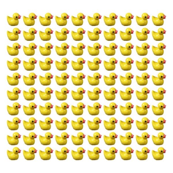 100/200 kpl Mini Kumi Ankat Miniatyyri Resin Ducks Keltainen Pieni D-Perfet 100pcs yellow 100pcs