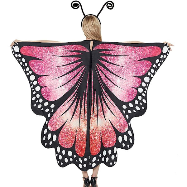 Halloween Butterfly Wings Cape för kvinnor Butterfly Halloween kostym - Perfet