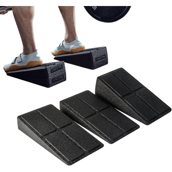 Squat Wedge Block Justerbar Non-slip Squat Ramp Dødløft Wedge Calf Stretcher Slant Board Styrke til Squat og Dødløft - Perfet