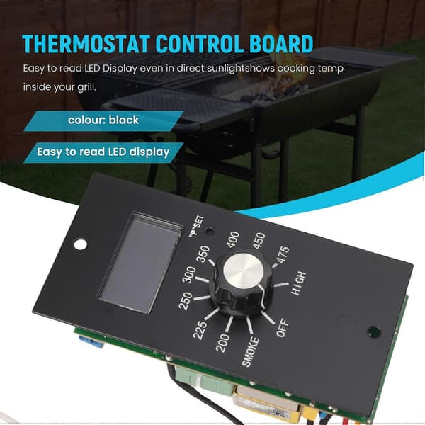 Digital Termostat Kontrollpanel för Trägrillar, Kompatibel med PB700, 340, 440, 820, BBQ-Perfet