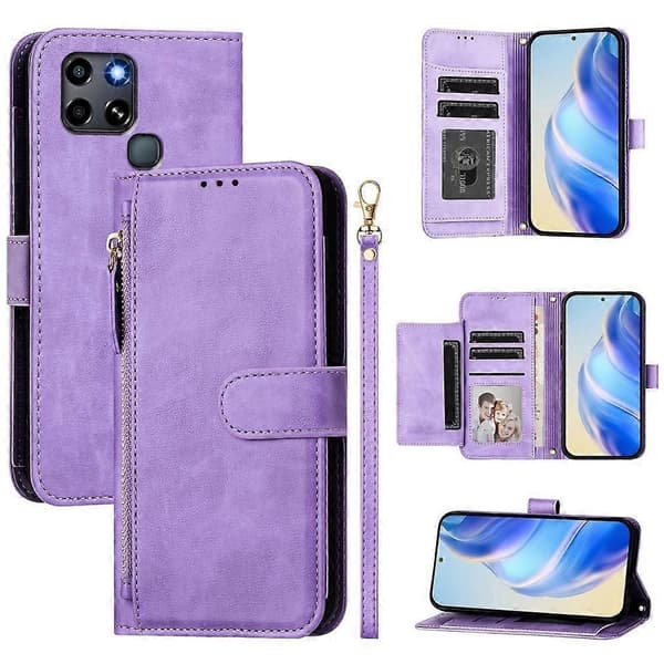 Plånboksfodral PU Kompatibelt med Infinix Smart 6 / Smart 6 Plus-Perfet Purple