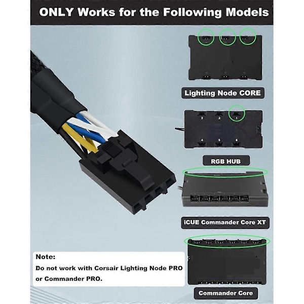 RGB-splitter Kompatibel med Lighting Node Core 4-Pin Hane till Hona Fläkt-Perfekt