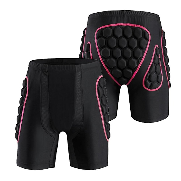 Damshorts med höft skydd, höft skydd shorts pads för snowboardåkning S-Perfet Pink M