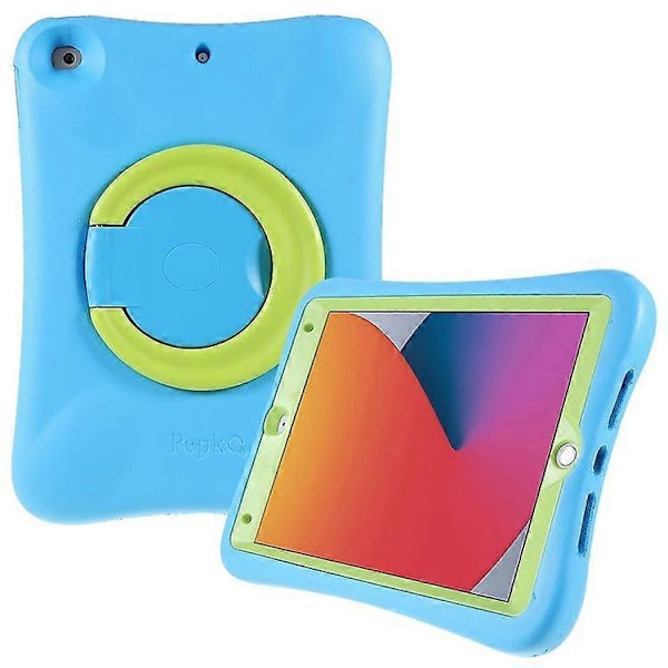 PEPKOO 360 Graders Rotation Støtteben Forbedret Ramme EVA Tablet Cover Kompatibel med iPad 10.2 (2021) - Perfekt MultiColor
