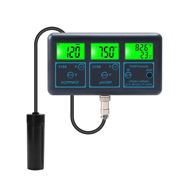 WIFI Smart Monitor Akvarium SPA Pool Vattenkvalitetsmätare PH ORP EC PPM FP-Perfet