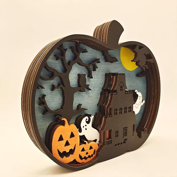 Halloween-kurpitsakoristeet Puunveistot Askartelut Juhla Työpöytäfestivaali Kotitoimisto Hotelli Puutarha Sisustus Rekvisiitta Kurpitsa - Perfet