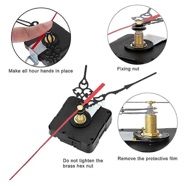 Klockmekanism Kit Batteridriven, Quartz Klockrörelse Ersättning-Perfet