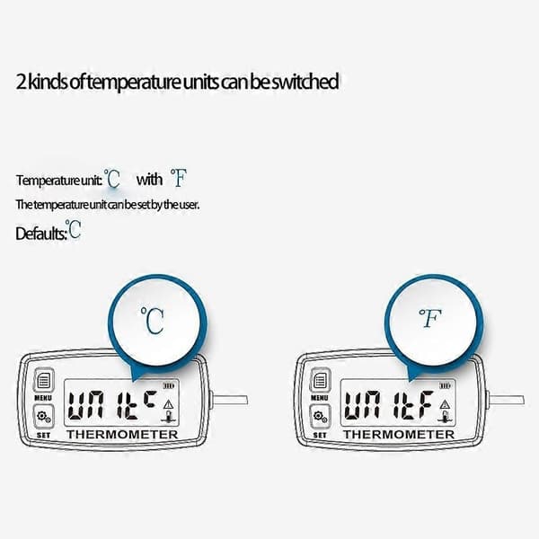 Digital LCD Motor Temperaturmåler Over-Temperatur Alarm med Sensor RL-TS002 til Motorcykel Dir-Perfet