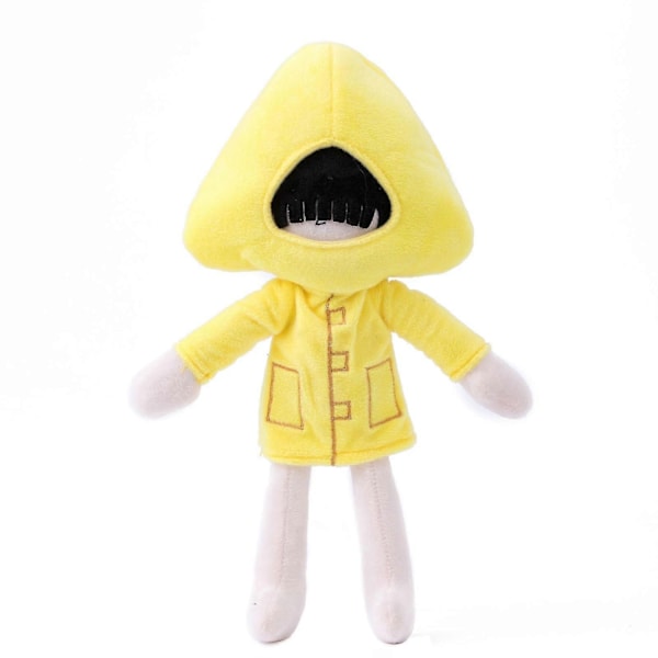 Little Nightmares 2 Plyschleksak Six Monokrom Svampman Plyschdocka Födelsedagspresent för Spelentusiaster - Perfekt Yellow