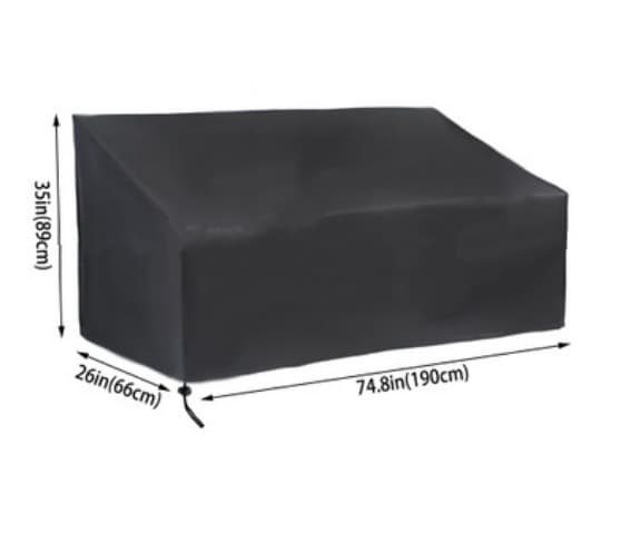 Vanntett sofatrekk, egnet for fireseters utendørssofaer, ekstra tykt, store hagemøbler, med ventilasjonshull