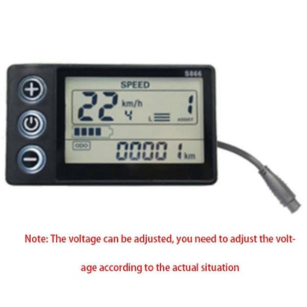 24V 36V 48V 60V Vandtæt LCD Display S866 Controller Panel Instrumentbræt Elektrisk Cykel Display til El-Perfet