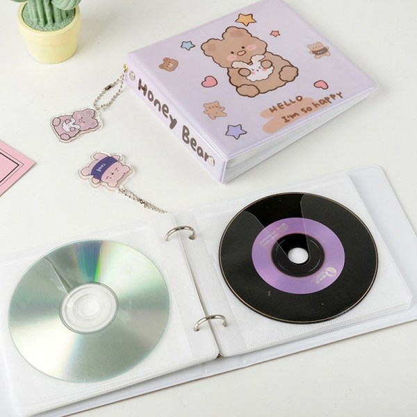 20 Kapacitet Hard CD Case Organizer Cartoon Bear - Perfet 1