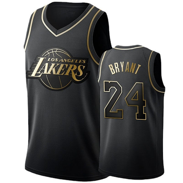 NBA Broderet Los Angeles Lakers Kobe Bryant trøje i sort guld CNR - Perfet M