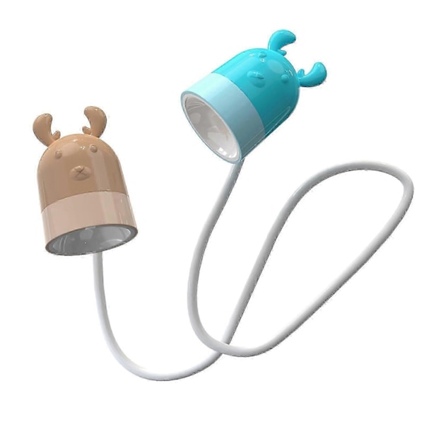 Leselys for barn, søte boklamper for lesing i sengen, LED-nakke leselys bøyelig hodegavllys - Perfekt deer