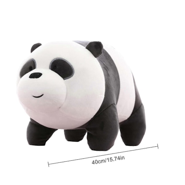 Vi Bare Bjørner Kosedyr Isbjørn Panda Grizzly Myke Plysjleker Kawaii Plysjdyr for Gutter Jenter Barn-e-Perfet White Black Down 40cm