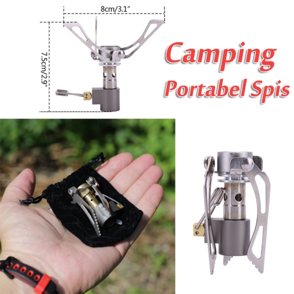 Utendørs Mini Portable Folding Square Stove Camping Gasskomfyr - Perfet 1PC