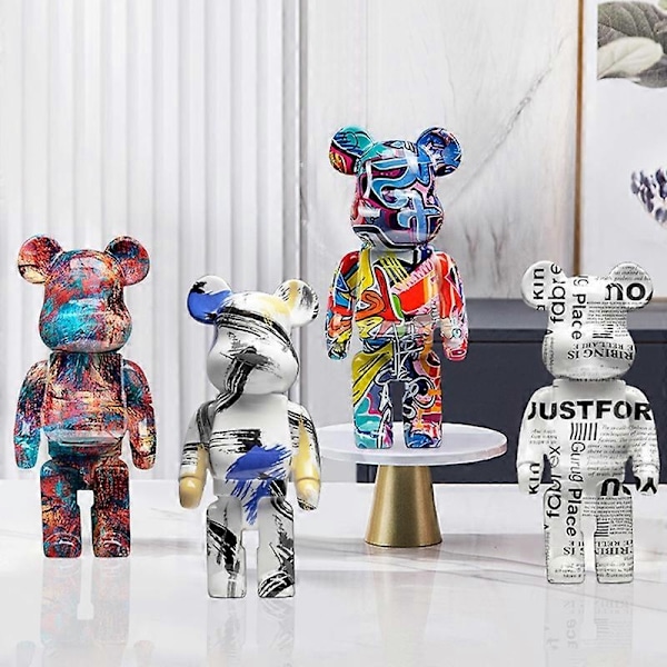Bearbrick-statue, bjørnestatuer og skulpturer, figurer, ornamenter, nordisk rom, hjemmedekorasjon, figurer, innendørs påskedekorasjon - Perfet Sales Promotion D