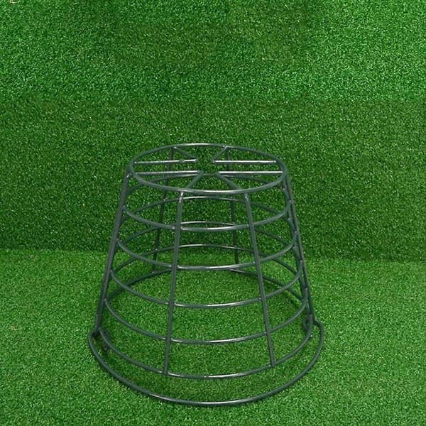 Golfkurv i rustfrit metal, golfbanekurv, golfboldbeholder, boldbeholdere, holder til 50 bolde - Sort - Perfekt